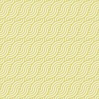 Yellow seamless geometric japanese circles swirls and waves pattern vector