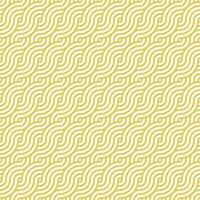 Yellow seamless geometric japanese circles swirls and waves pattern vector