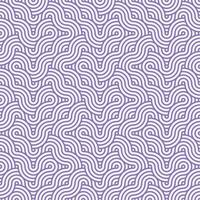 Purple seamless abstract geometric japanese overlapping circles lines and waves pattern vector
