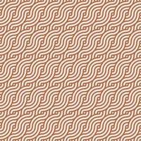 Brown seamless geometric japanese circles swirls and waves pattern vector