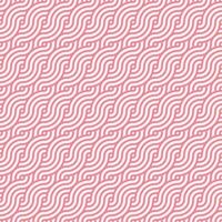 Pink seamless geometric japanese circles swirls and waves pattern vector