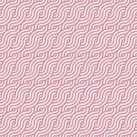 Pink seamless geometric japanese circles swirls and waves pattern vector