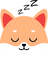 Schlafen Shiba inu Hund Emoji png