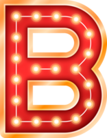 Light Bulb Alphabet Letter B png