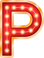Light Bulb Alphabet Letter P png