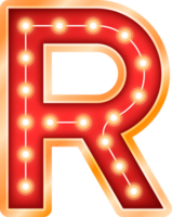 Light Bulb Alphabet Letter R png