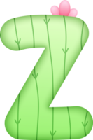 cactus alphabet mignonne lettre z png