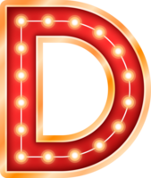 Light Bulb Alphabet Letter D png