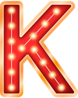 Light Bulb Alphabet Letter K png