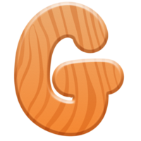 Wooden Alphabet Cute Letter G png