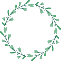 circulo hoja flor marco png