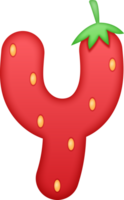 fragola alfabeto carino lettera y png