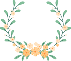 cirkel blad blomma ram png