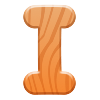 Wooden Alphabet Cute Letter I png