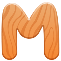 Wooden Alphabet Cute Letter M png