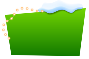 Weihnachten Rahmen mit Schnee und hell Glühbirnen png