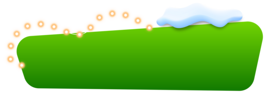 Weihnachten Rahmen mit Schnee und hell Glühbirnen png