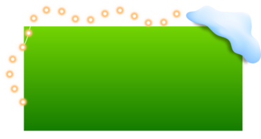 Weihnachten Rahmen mit Schnee und hell Glühbirnen png