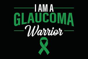 glaucoma conciencia ladrón de visión fuerte combatiente y guerrero camiseta diseño vector