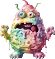 AI generated An Ice Cream monster painting. Ai-generated. png