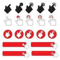 The hand click point for choice or wed concept. vector