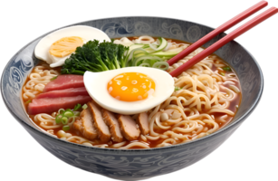 AI generated Delicious-looking Ramen. Ai-generated. png