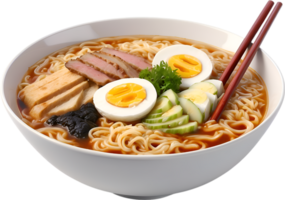 AI generated Delicious-looking Ramen. Ai-generated. png