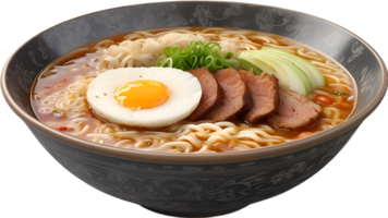 AI generated Delicious-looking Ramen. Ai-generated. png