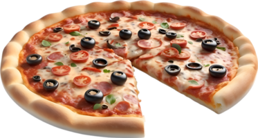 AI generated Delicious-looking Pizza. Ai-generated. png