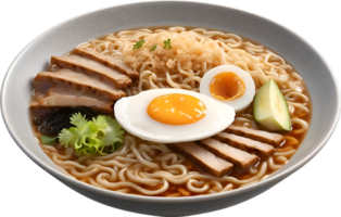 AI generated Delicious-looking Ramen. Ai-generated. png