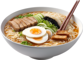 AI generated Delicious-looking Ramen. Ai-generated. png