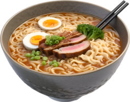 AI generated Delicious-looking Ramen. Ai-generated. png