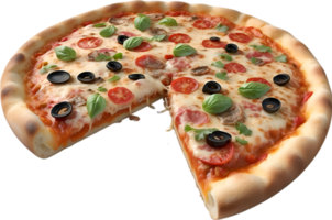 AI generated Delicious-looking Pizza. Ai-generated. png