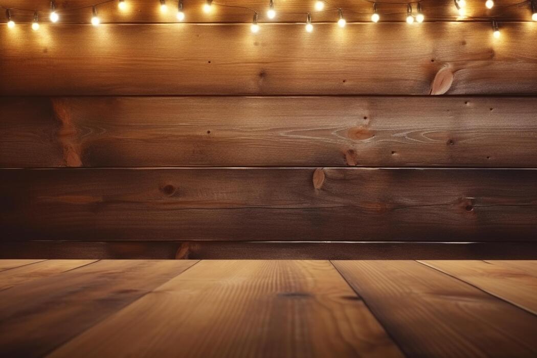 Wood Background With Lights Stock Photos, Images and Backgrounds for