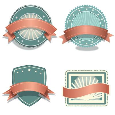 Vintage Badge Set