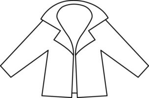 Vector black and white groom jacket icon. Cute just married boy line suit piece. Wedding ceremony clothes. Cute gentleman outline costume part or coloring page