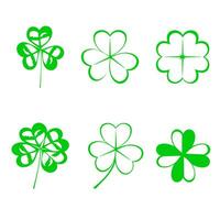 leaf clover icon. green icon isolated on white background vector