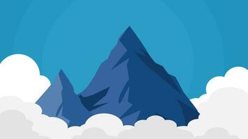 Mountains and clouds. Beautiful scenery vector