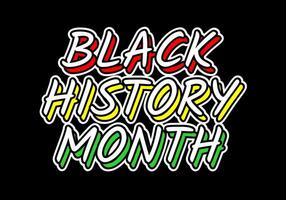 Black history month, text effect vector