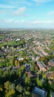 Aerial Footage of Hitchin City of England UK During Cloudy and Windy Day. October 28th, 2023 video