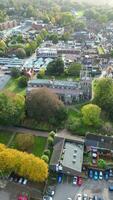 Aerial Footage of Hitchin City of England UK During Cloudy and Windy Day. October 28th, 2023 video