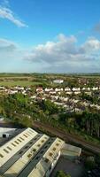 Aerial Footage of Hitchin City of England UK During Cloudy and Windy Day. October 28th, 2023 video