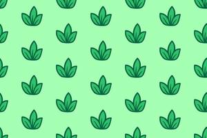 Green Fresh Grass Seamless Pattern. Vector Doodle Plant Background. Spring or Summer Foliage Wallpaper. Microgreen Design for Wrapping Paper or Fabric Swatch