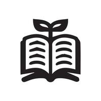 icono de libro diseño de letrero vector