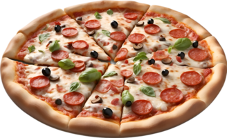 AI generated Delicious-looking Pizza. Ai-generated. png