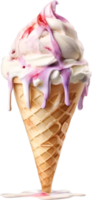 AI generated Delicious-looking Ice Cream painting. Ai-generated. png