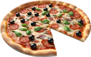 AI generated Delicious-looking Pizza. Ai-generated. png