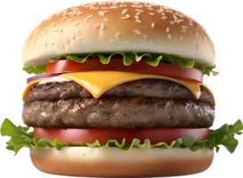 AI generated Delicious-looking Burger. Ai-generated. png