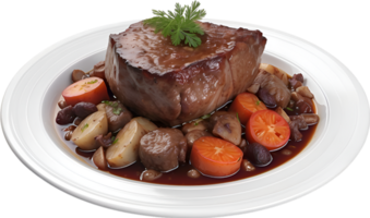 AI generated Delicious-looking Boeuf Bourguignon. Ai-generated. png