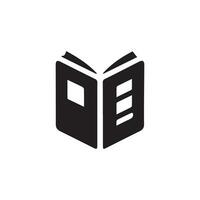 icono de libro diseño de letrero vector